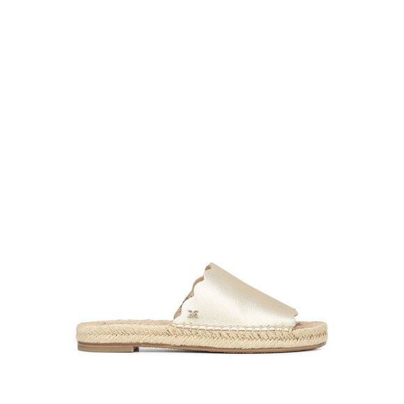 SAM EDELMAN Shoes - SAM EDELMAN Womens Gold CorkFootbed Andy Leather Espadrille Shoes 9 M